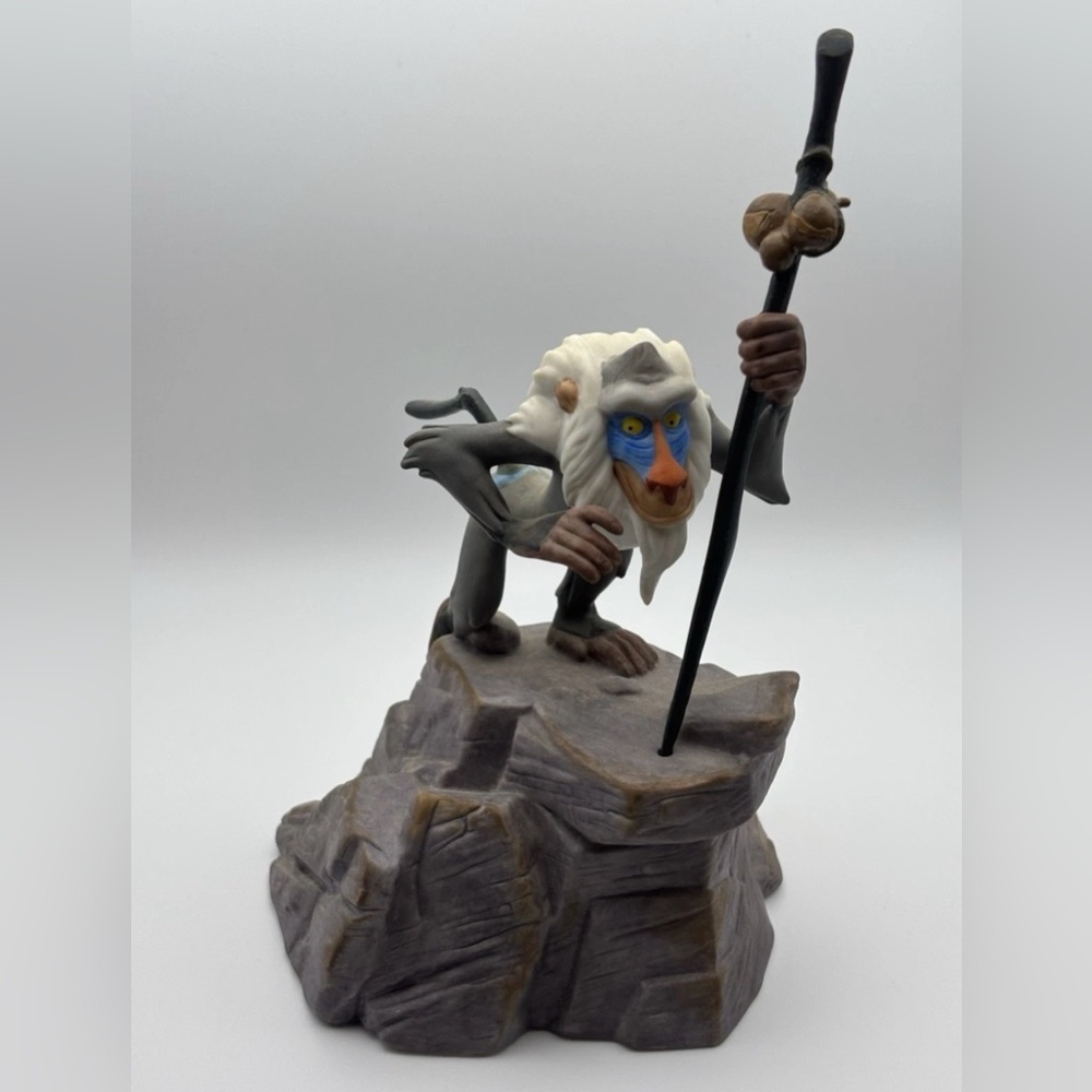The Disney Store Rafiki From The Lion King Ceramic Figurine Rare W/ Original Box